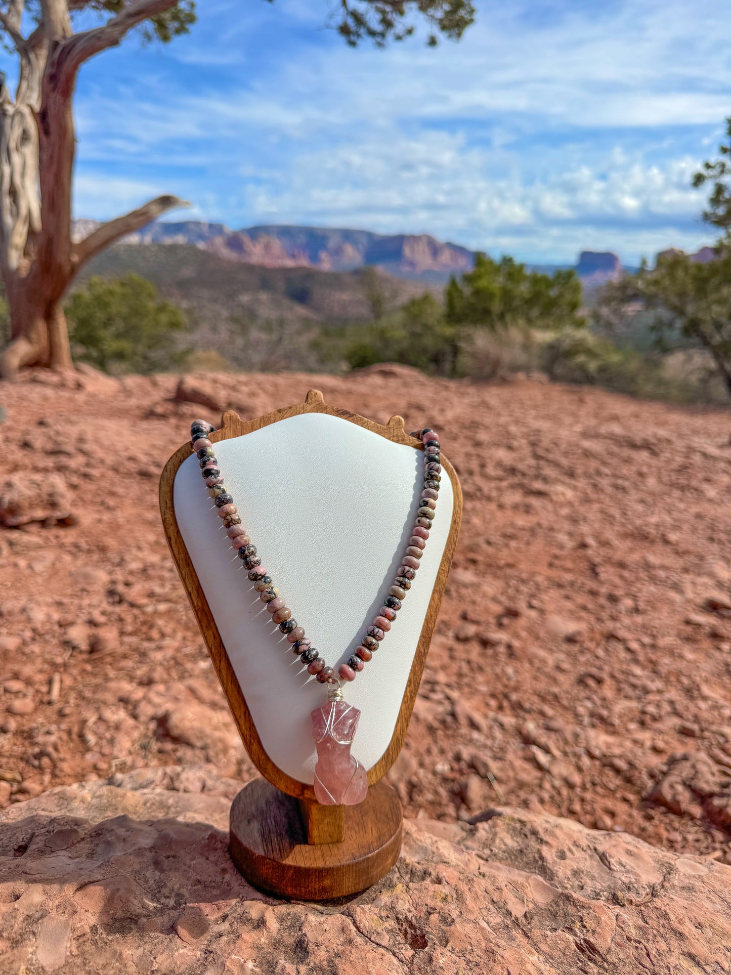 Rhodonite & Rose Quartz Necklace