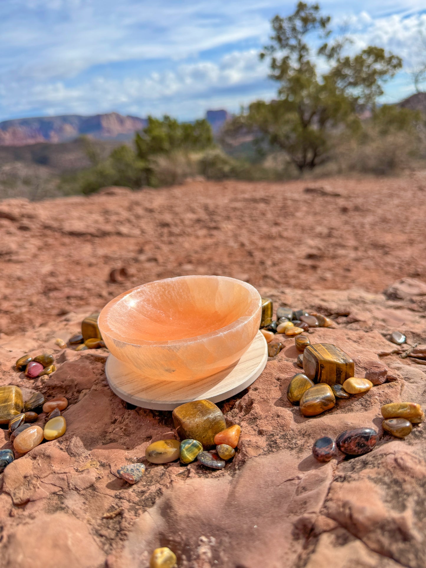 Orange Selenite Bowl