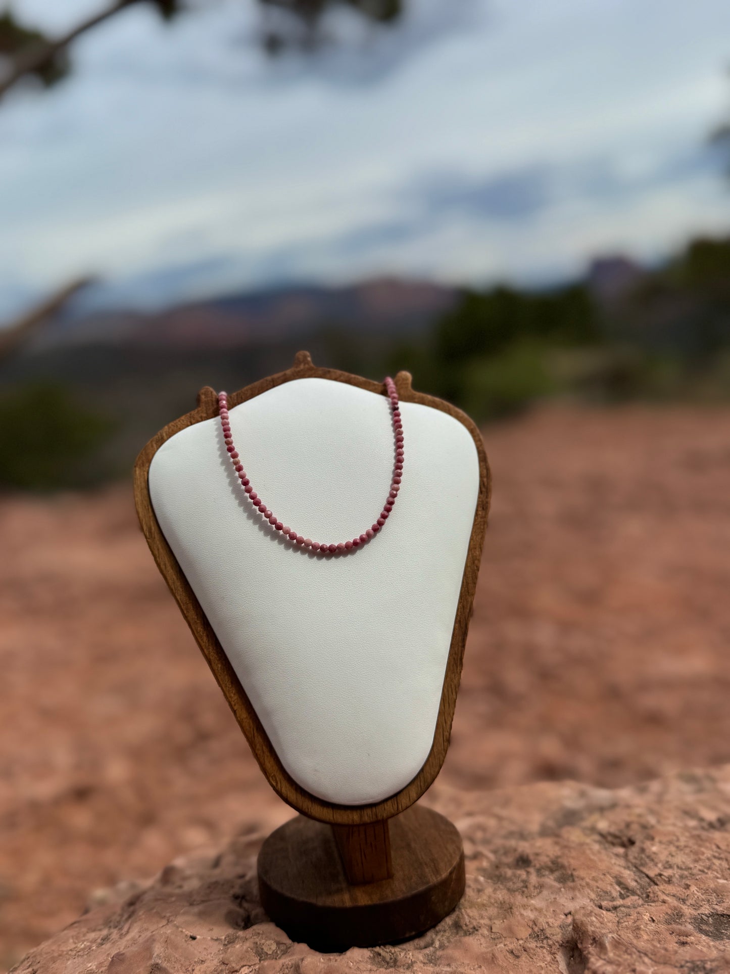 Rhodonite 3mm Necklace