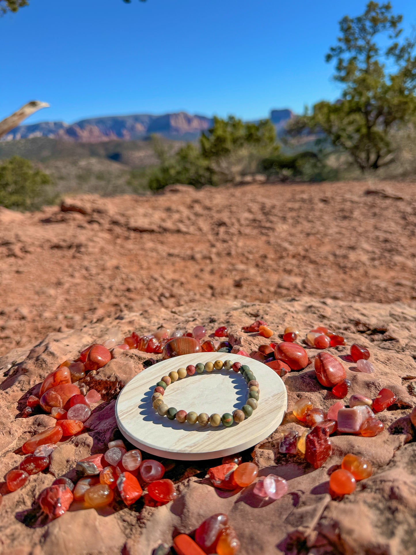 Matte Red Creek Jasper Bracelet