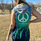 Peace Upcycled Denim Vest (Small)