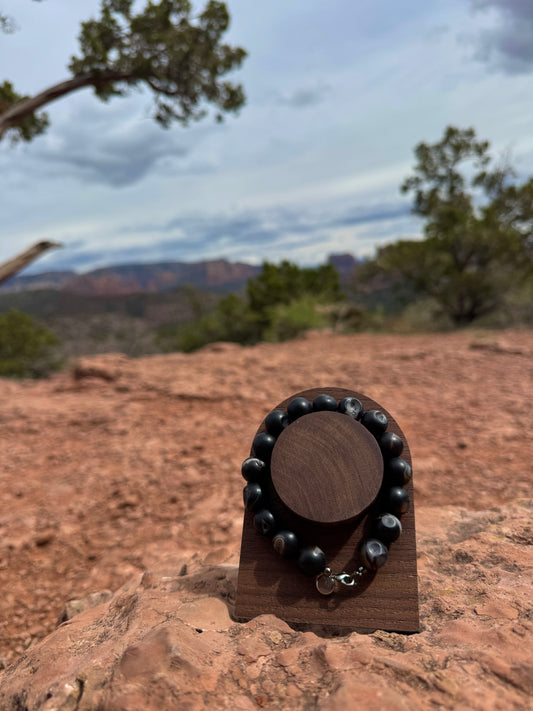 Black Druzy Agate Bracelet