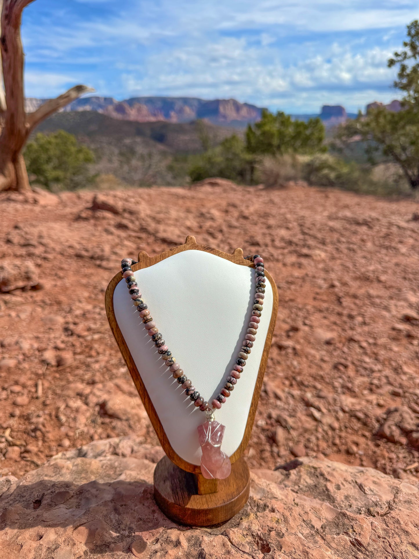 Rhodonite & Rose Quartz Necklace