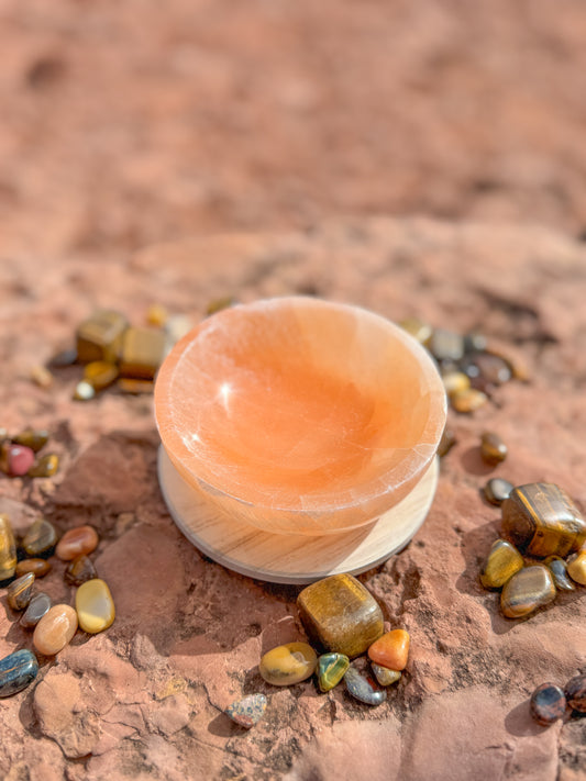 Orange Selenite Bowl