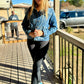Rolling Stones Upcycled Denim Jacket (Medium)